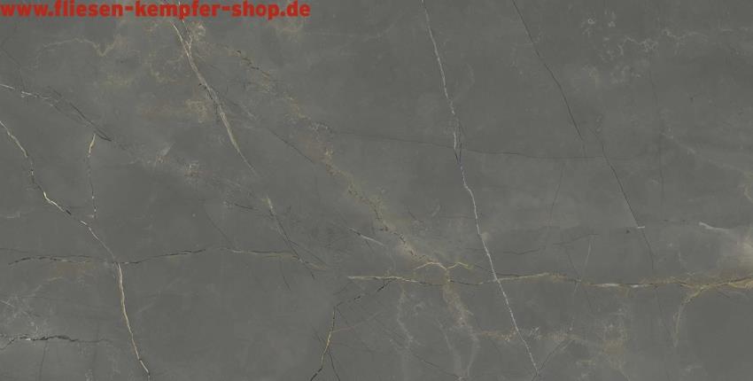 Fliese Amandus grafit Hochglanz poliert 120x120 cm, Bodenfliese / Wandfliese