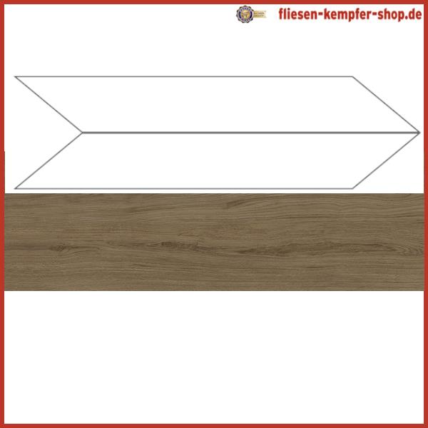 Fliese Unity Walnuss Chevron natur, 2/10 x 60 cm