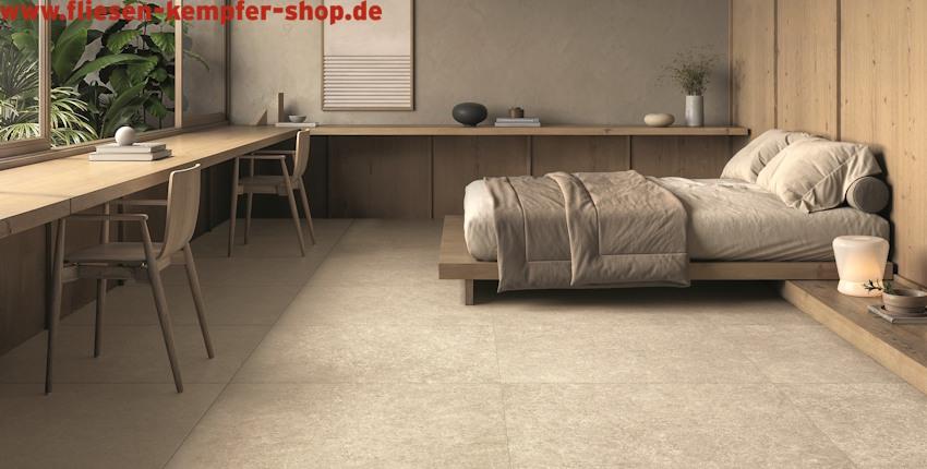 Fliese Limes creme 100x100 cm, trittsicher, Bodenfliese / Wandfliese