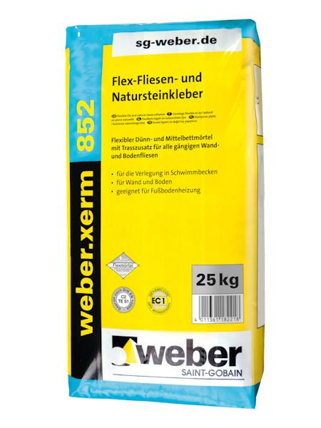 Weber Flex-Fliesen- u. Natursteinkleber 852 C2TE S1 25 kg 