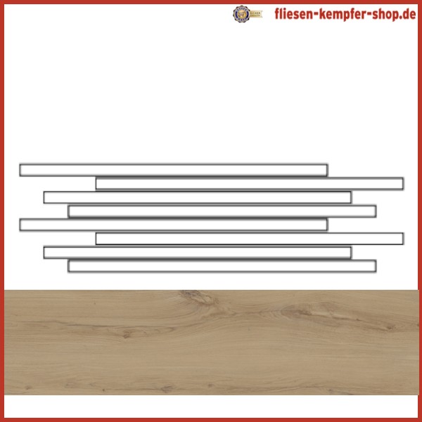 Mosaik Alpha Eiche 20 x 60 cm