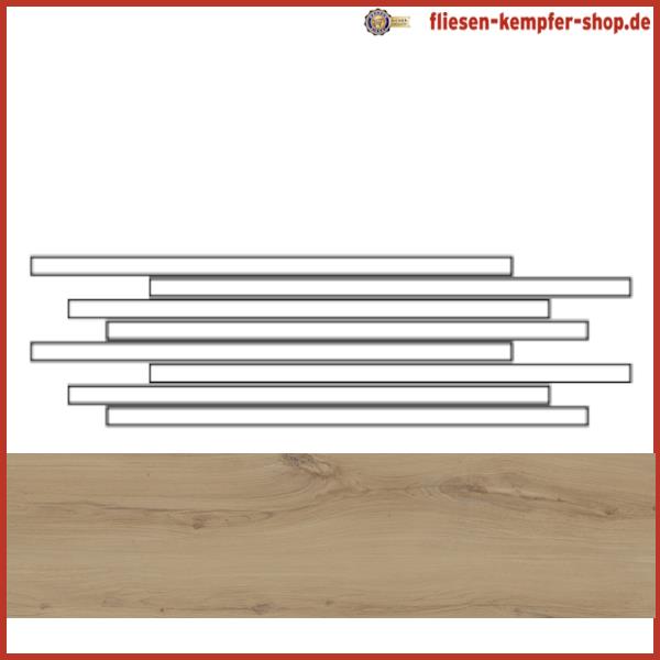 Mosaik Alpha Eiche 20 x 60 cm