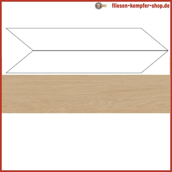 Fliese Unity Buche Chevron natur, 2/10 x 60 cm