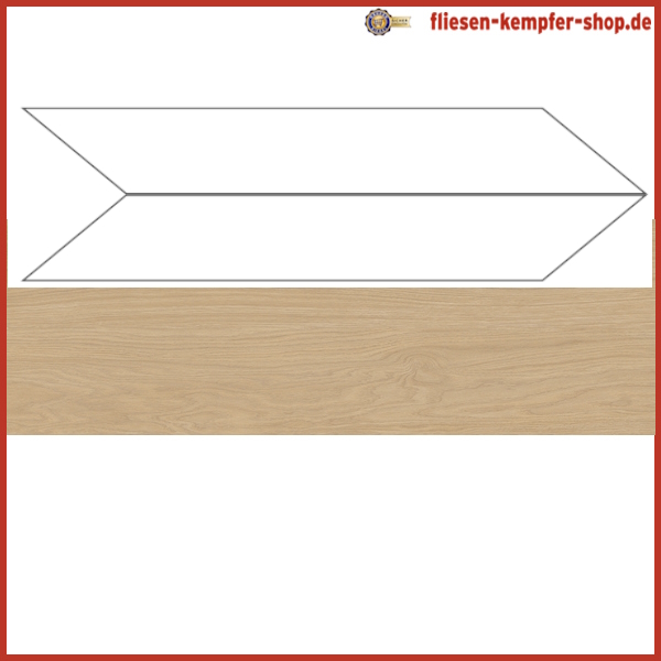 Fliese Unity Buche Chevron natur, 2/10 x 60 cm, Bodenfliese / Wandfliese