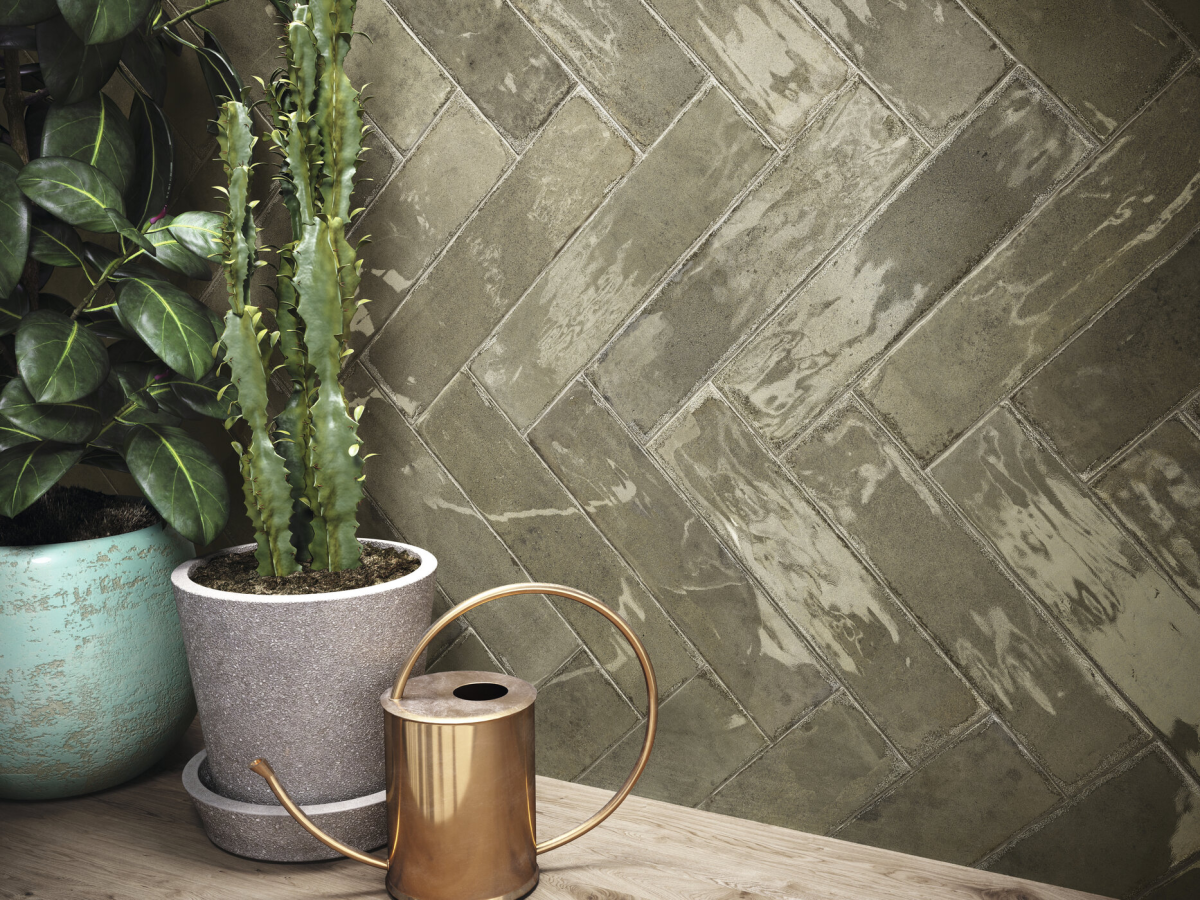 Wandfliese Klara moschus glänzend 7,5 x 30 cm