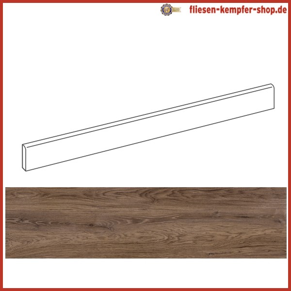 Sockel Rustical Walnuss 4,6 x 120 cm