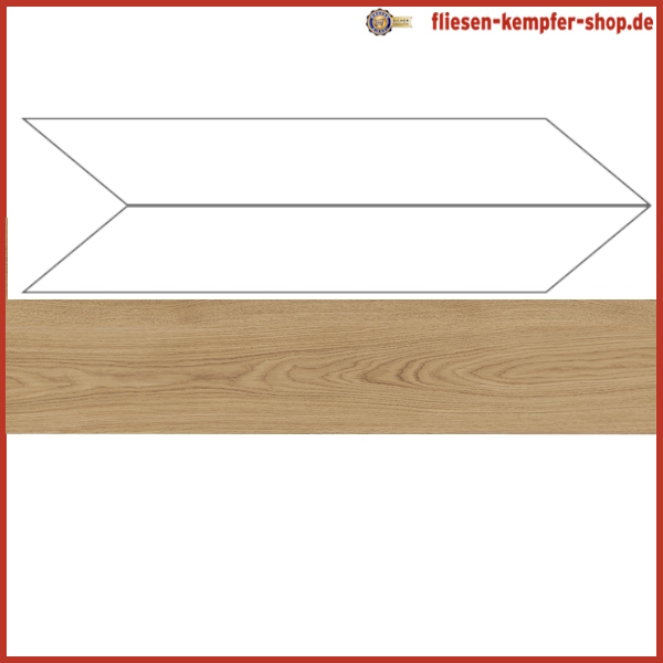 Fliese Unity Honig Chevron natur, 2/10x60 cm, Bodenfliese / Wandfliese