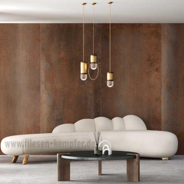 XXL-Fliese Corten-Rost 120 x 260 cm