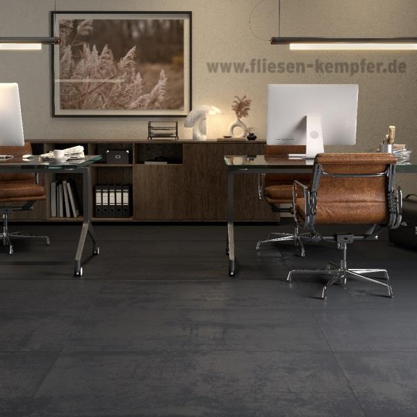 Fliese Morgana schwarz 60 x 120 cm