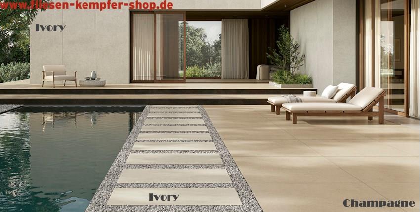 Fliese Milano champagne 80x80 cm, Bodenfliese / Wandfliese