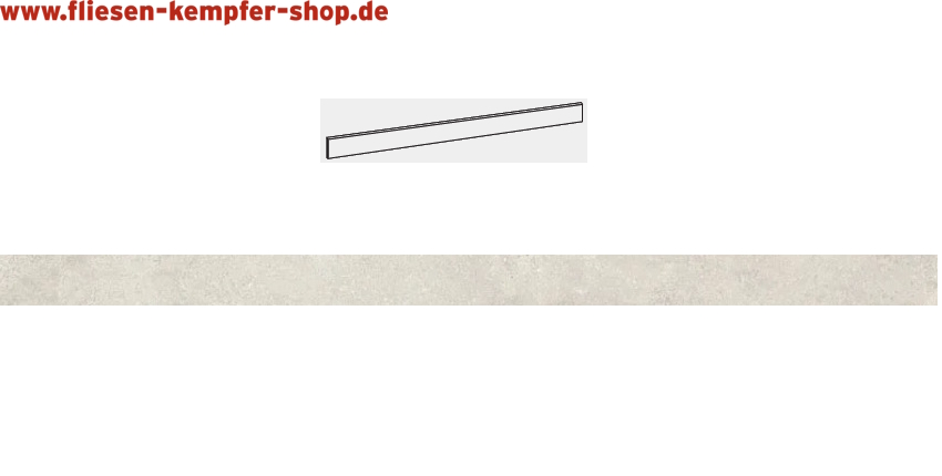Sockel Milano ivory 6,5x120 cm