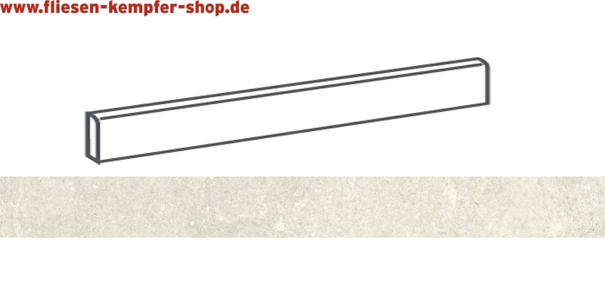 Sockel Limes weiss 4,6 x 60 cm