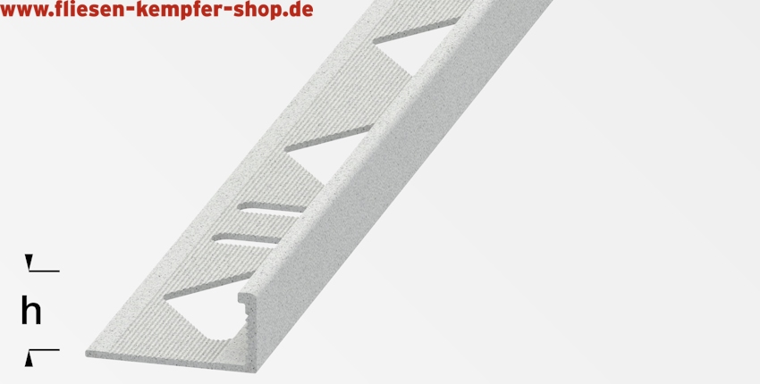 Winkel-Profil Steinweiss 6 mm, 2,5 m, Aluminium pulverbeschichtet