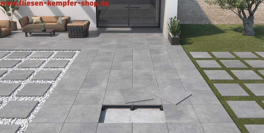 Terrassenfliese Porto grau 100x100x2 cm, Outside-055