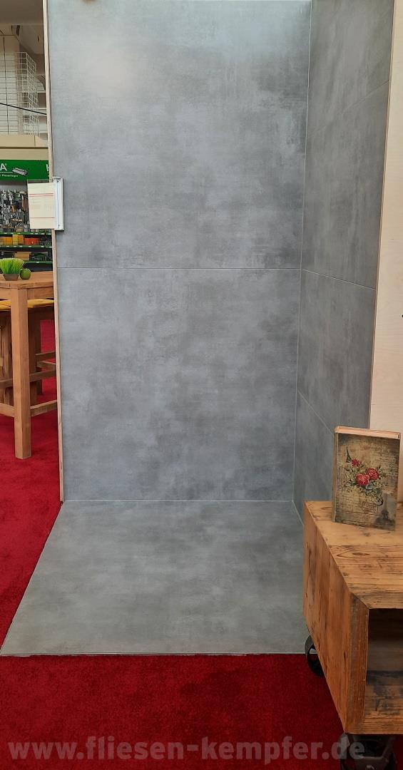 Fliese Baalt grau matt 120x120 cm, Bodenfliese / Wandfliese