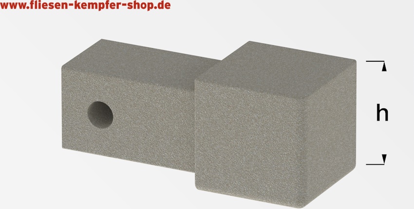 Q-Ecke Sandbeige 8 mm, Aluminium pulverbeschichtet
