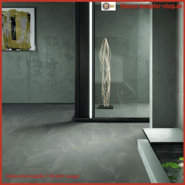 Fliese Drahir taupe lappato 60 x 60 cm / Life piombo, Bodenfliese / Wandfliese