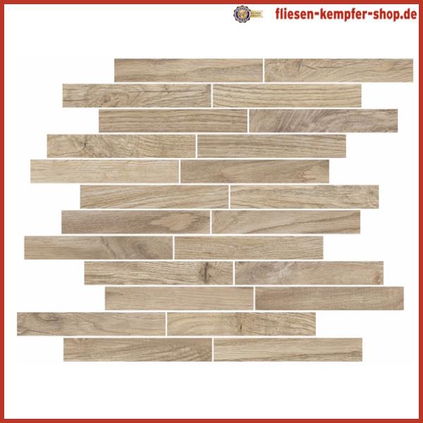 Mosaik Rustical Buche Stick 30 x 30 cm / Netz Mosaik Rustical Buche Stick 30 x 30 cm / Netz